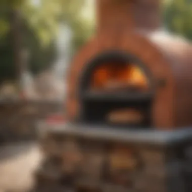 Outdoor Brick Oven Cooking Scene