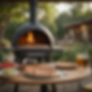Elevating Outdoor Dining with Weber Pizza Creations A beautifully set outdoor dining table with pizza and beverages, emphasizing the culinary experience.