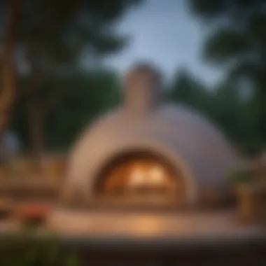 Outdoor pizza oven dome design