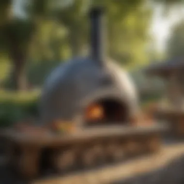 Outdoor Pizza Oven in Rustic Setting