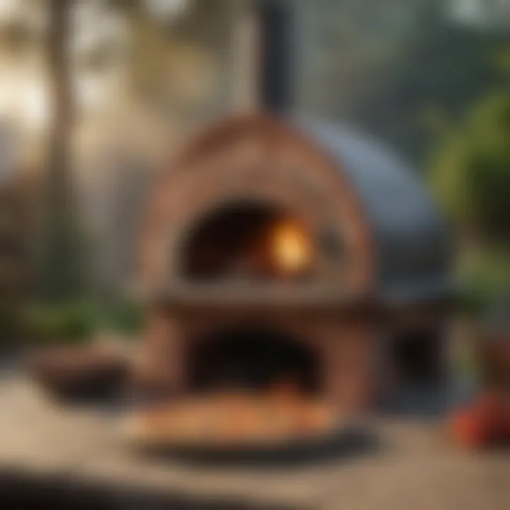 Outdoor Pizza Oven with Wood Burning Fire