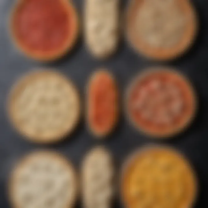 Various types of pizza dough ready for the oven