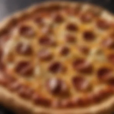 Deliciously Baked Pizza Golden-brown pizza fresh out of the oven with bubbling cheese