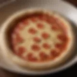 Close-up of well-kneaded pizza dough resting in a bowl