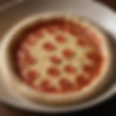 Perfectly Kneaded Pizza Dough Close-up of well-kneaded pizza dough resting in a bowl