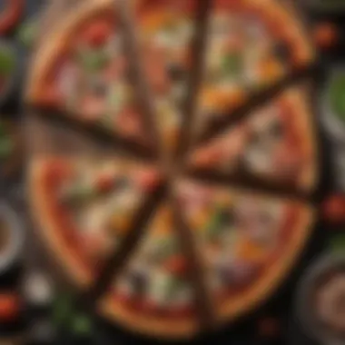 Diverse Variations of Paleo Pizza A variety of paleo pizza variations arranged artistically on a wooden board.