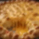 Close-up of Papa John's Cheese Crust showcasing melted cheese