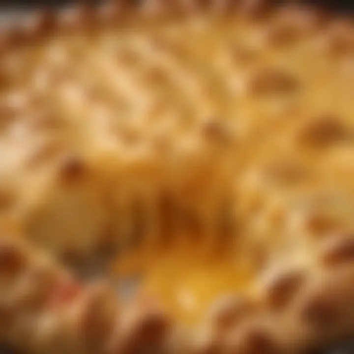 Close-up of Papa John's Cheese Crust showcasing melted cheese