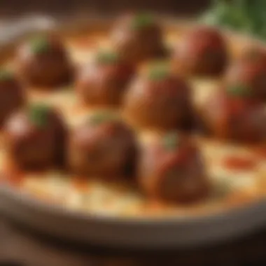 Succulent Meatballs on a Bed of Cheesy Goodness