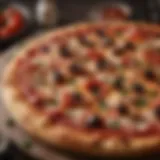 A beautifully crafted pizza showcasing vibrant ingredients