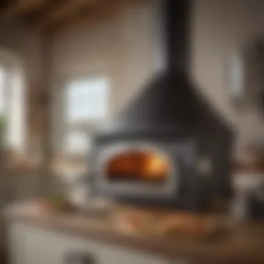 Pellet stove pizza oven design