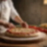 Artisanal dough resting on wooden peel