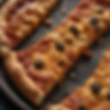 Achieving the Perfect Crispy Texture Close-up of golden-brown crust with charred edges