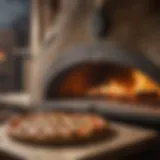 Wood-fired pizza baking in Ooni oven