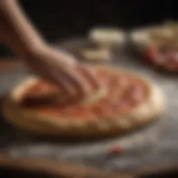 Artisanal dough being pressed into perfection