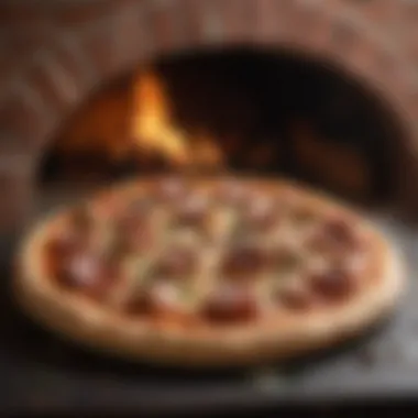 Perfectly baked brick oven pizza