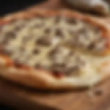 Melty Provolone Perfection Freshly baked pizza crust topped with gooey melted provolone cheese