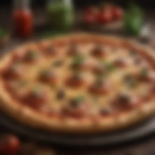 Artisanal pizza topped with gourmet ingredients