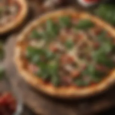 Elevated Culinary Creations Gourmet pizza with unique toppings like truffle oil and arugula