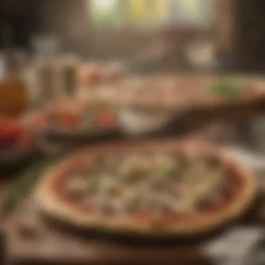 Farm-to-Table Delights Artisanal pizza topped with fresh California produce