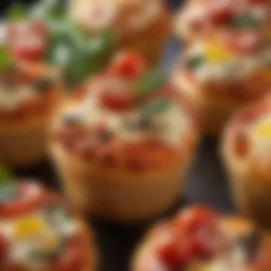 Delicious Pizza Cupcake with Fresh Vegetables