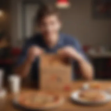 Customer Enjoyment of the Box Meal A satisfied customer enjoying a Pizza Hut Box Meal