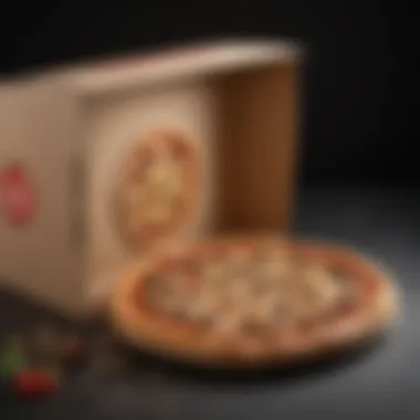 Sustainable materials used in the Pizza Hut packaging, highlighting eco-friendly aspects