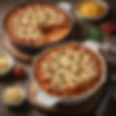 Dive into the Cheesy Baked Pasta Temptation A tantalizing baked pasta with melty cheese and savory toppings