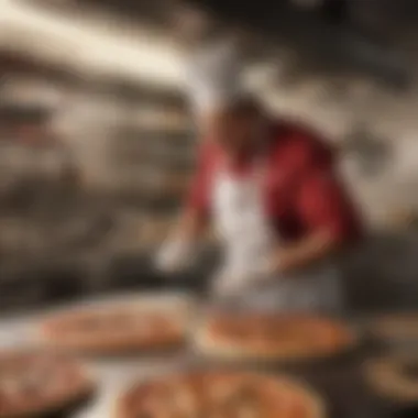 Pizza Maker at Work in Pizza Hut Kitchen