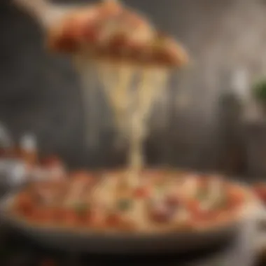 Pizza and noodles fusion dish with a modern twist