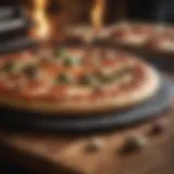 Pizza Stone on Grill with Wood