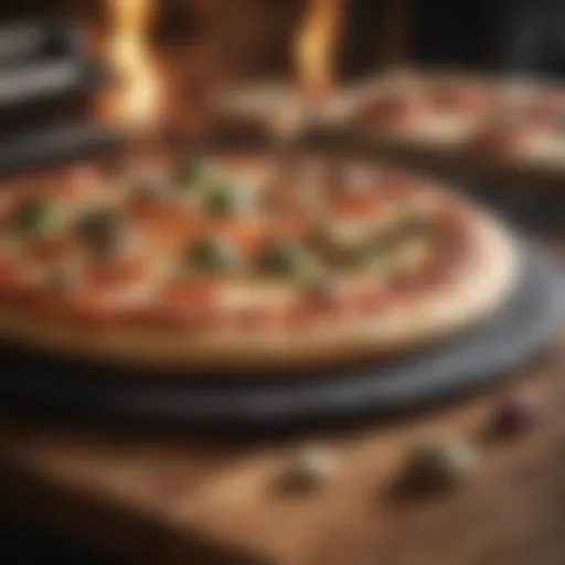 Pizza Stone on Grill with Wood