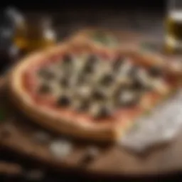 Artisanal pizza with aged cheese and truffle oil