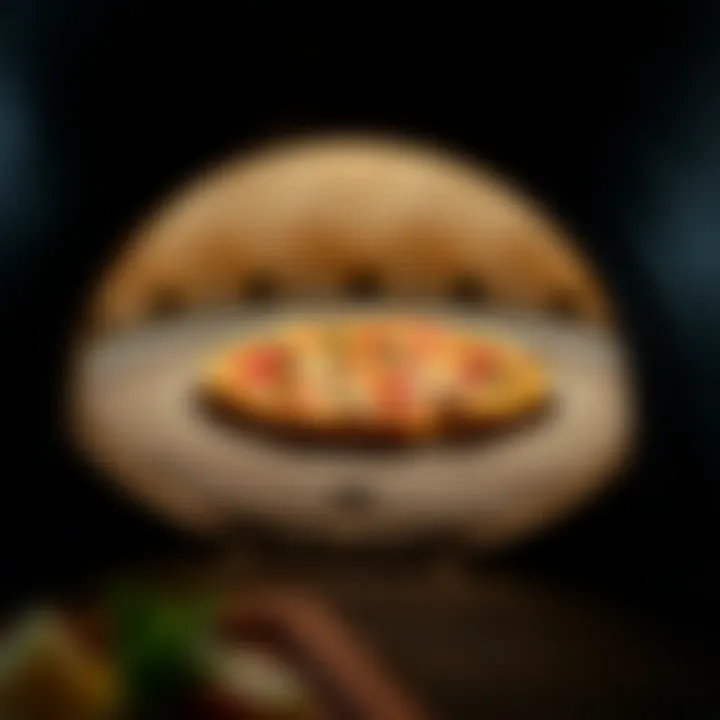 Perfectly Cooked Pizza in the Pizzaque Oven Delicious pizza being cooked to perfection inside the oven