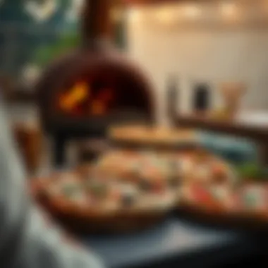 Diverse Selection of Pizzas for Outdoor Enjoyment A variety of pizzas prepared in the outdoor setting