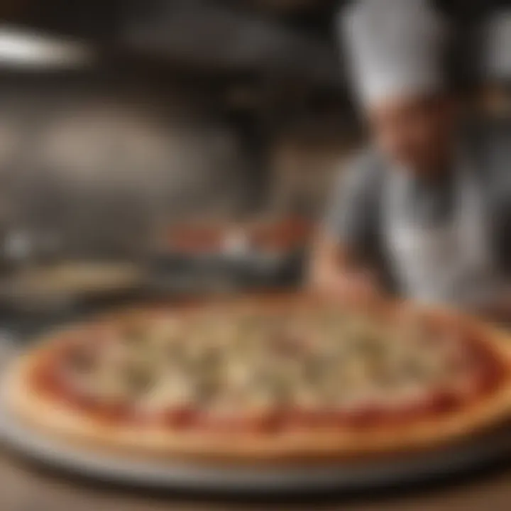 A modern pizza kitchen featuring advanced culinary technology and innovative equipment.