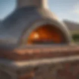 Artisanal pizza oven dome showcasing intricate design