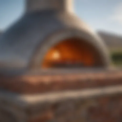 Artisanal pizza oven dome showcasing intricate design