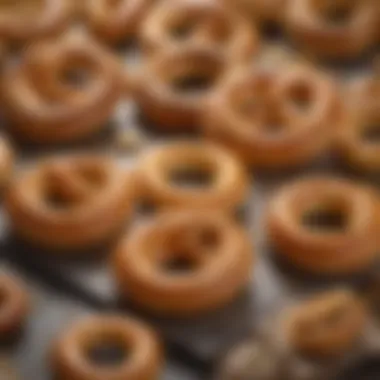 A selection of popular soft pretzel brands displayed on a vibrant table