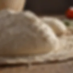 Close-up of high-quality flour suitable for pizza dough