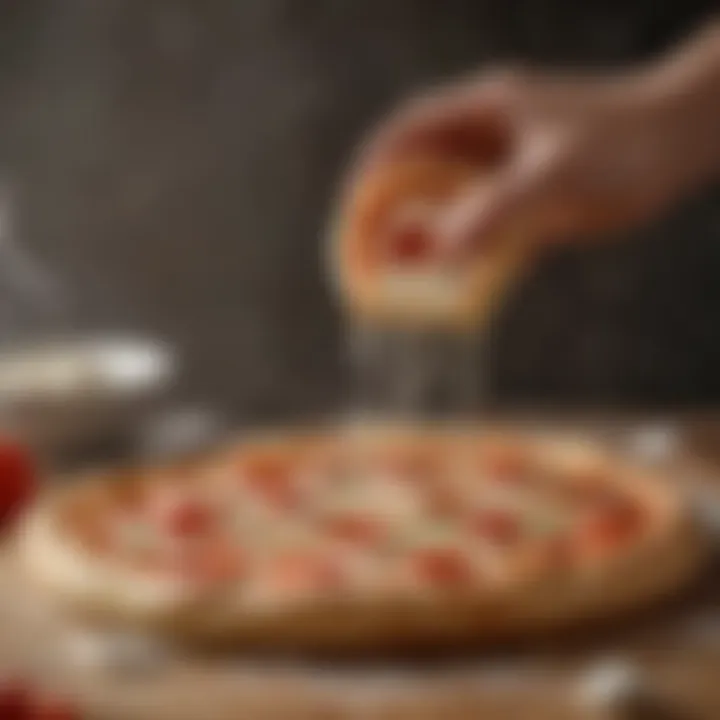 Bowl showcasing the ideal hydration level of pizza dough