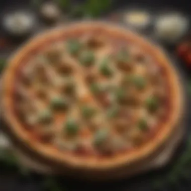 Artisanal Cauliflower Crust Pizza Components Gourmet Cauliflower Crust Pizza Ingredients