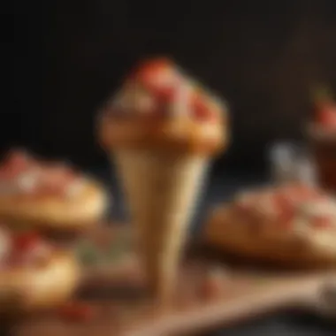Creative Pizza Cone Creations Artistic pizza cone creations displaying creativity in culinary arts