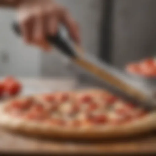 Innovative Rocking Blade Pizza Cutter in Action