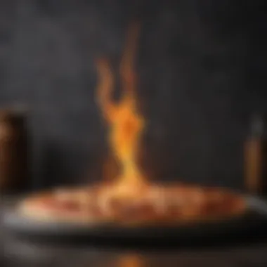 Round ceramic pizza stone heating up