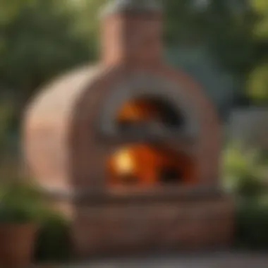 Rustic Brick Outdoor Pizza Oven Outdoor pizza oven with rustic brick design