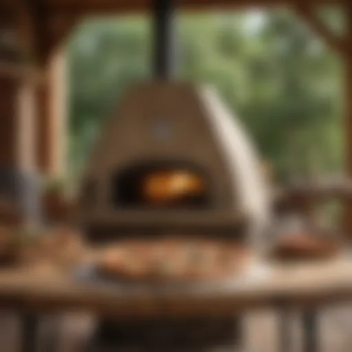 Artisanal Wood-Fired Pizza Oven on Rustic Ooni Table