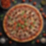 Gluten-free pizza topped with fresh ingredients