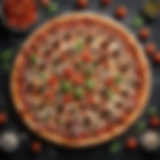 Gluten-free pizza topped with fresh ingredients
