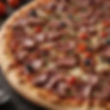 Flavorful and protein-packed meat toppings on Mama Cozzi pizza Savory meat toppings on Mama Cozzi pizza